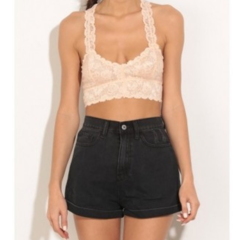 LACE RAZER BACK BRALETTE IN NUDE COLOR - Picture 2 of 2